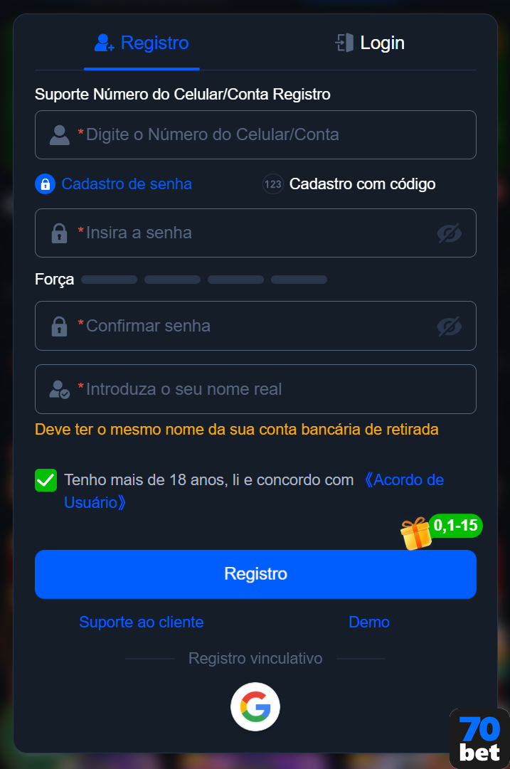 70bet.com experimente elite jogo